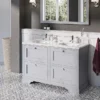 Burlington 130 4-Drawer Vanity Unit & Minerva Worktop With Double Basin - Classic Grey -Duravit Bathroom Shop fc10gbc12 d3
