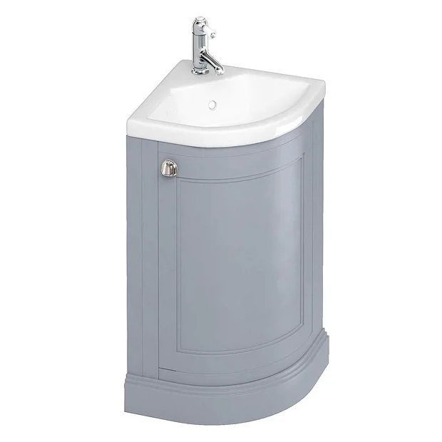 Burlington Floor Standing Corner Vanity Unit - Classic Grey - 430mm Wide 4 Burlington Floor Standing Corner Vanity Unit - Classic Grey - 430mm Wide - Image 2