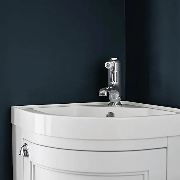 Burlington Floor Standing Corner Vanity Unit - Classic Grey - 430mm Wide 7 Burlington Floor Standing Corner Vanity Unit - Classic Grey - 430mm Wide - Image 5