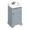 Burlington 50cm Freestanding Cloakroom Vanity Unit & Basin - Classic Grey -Duravit Bathroom Shop fc8gb201th l