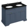 Burlington 130 4-Door Vanity Unit & Minerva Black Granite Worktop With Double Basin - Blue 1 Burlington 130 4-Door Vanity Unit & Minerva Black Granite Worktop With Double Basin - Blue -Duravit Bathroom Shop fc9bbb12 l