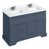 Burlington 130 4-Door Vanity Unit & Minerva Carrara White Worktop With Double Basin - Blue 1 Burlington 130 4-Door Vanity Unit & Minerva Carrara White Worktop With Double Basin - Blue -Duravit Bathroom Shop fc9bbc12 l