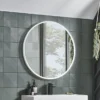 Roper Rhodes Frame 600mm LED Illuminated Round Mirror - Gloss White -Duravit Bathroom Shop fr60rg d1 1