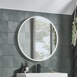 Roper Rhodes Frame 800mm LED Illuminated Round Mirror - Grey