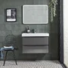 Roper Rhodes Frame 600mm LED Illuminated Rectangular Mirror - Grey -Duravit Bathroom Shop fr60sw d1