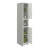 Chatsworth Traditional Grey Tall Cabinet With Matt Black Handles