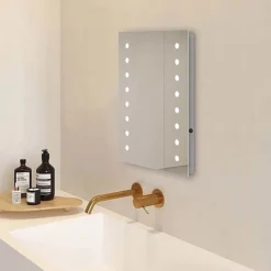 Brooklyn Dot 390 X 500mm Battery Operated Illuminated LED Mirror 13 Brooklyn Dot 390 X 500mm Battery Operated Illuminated LED Mirror -Duravit Bathroom Shop gs014x7bt d4