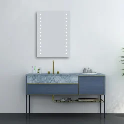 Brooklyn Dot 500 X 700mm Battery Operated Illuminated LED Mirror -Duravit Bathroom Shop gs015x7bt d2