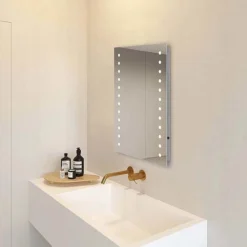 Brooklyn Dot 500 X 700mm Battery Operated Illuminated LED Mirror -Duravit Bathroom Shop gs015x7bt d3