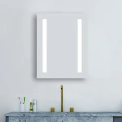 Brooklyn 390 X 500mm Battery Operated Illuminated LED Mirror -Duravit Bathroom Shop gs3x5bt d3n