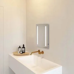 Brooklyn 390 X 500mm Battery Operated Illuminated LED Mirror -Duravit Bathroom Shop gs3x5bt d4n