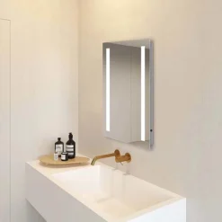 Brooklyn 500 X 700mm Battery Operated Illuminated LED Mirror -Duravit Bathroom Shop gs5x7bt d4n