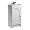 Roper Rhodes Hampton Cloakroom Unit & Basin - Chalk White -Duravit Bathroom Shop hamp450w l