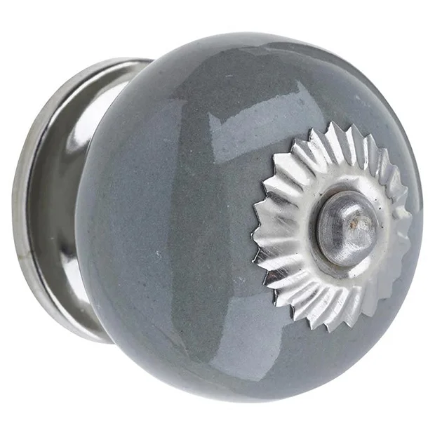 Heritage Ceramic Door Knob Grey 3 Heritage Ceramic Door Knob Grey