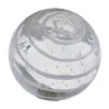 Heritage Glass Spiral Door Knob Clear & White