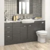 Hudson Reed 300x355mm Black Full Depth 4 Drawer Unit -Duravit Bathroom Shop hudsonreed300x355mmhaciendablackfulldepth4drawerunit d2