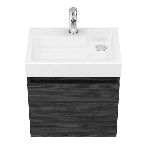 Milan Juno 500 X 360mm Black Wall Hung Vanity Unit 7 Milan Juno 500 X 360mm Black Wall Hung Vanity Unit - Image 5