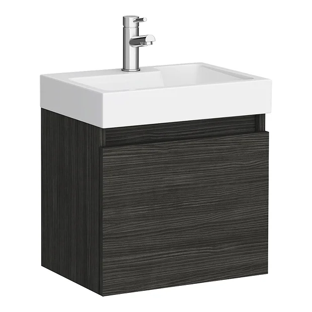 Milan Juno 500 X 360mm Black Wall Hung Vanity Unit 4 Milan Juno 500 X 360mm Black Wall Hung Vanity Unit - Image 2