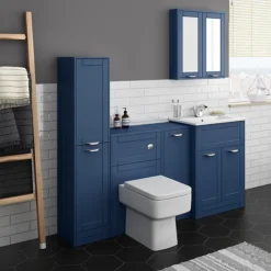 Keswick Blue 300mm Traditional Single Door Storage Unit -Duravit Bathroom Shop kesblu1d d1