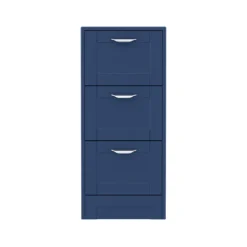 Keswick Blue 350mm Traditional 3 Drawer Storage Unit -Duravit Bathroom Shop kesblu3d d2