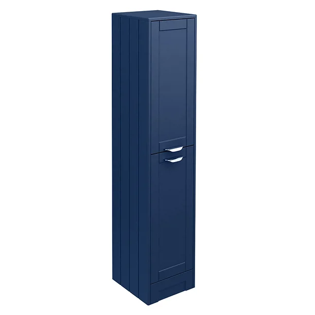 Keswick Blue 1400mm Traditional Floorstanding Tall Storage Unit 4 Keswick Blue 1400mm Traditional Floorstanding Tall Storage Unit - Image 2