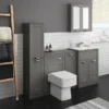 Keswick Grey 300mm Traditional Single Door Storage Unit -Duravit Bathroom Shop kesgry1d d3