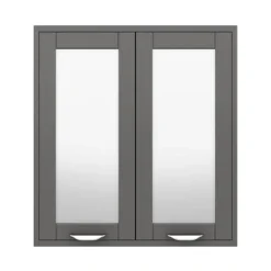 Keswick Grey 600mm Traditional Wall Hung 2 Door Mirror Cabinet -Duravit Bathroom Shop kesgry2dm d2