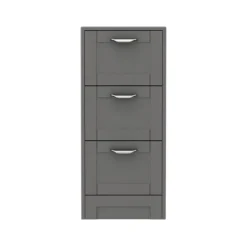 Keswick Grey 350mm Traditional 3 Drawer Storage Unit -Duravit Bathroom Shop kesgry3d d3