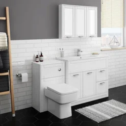 Keswick White 1015mm Traditional Floorstanding Vanity Unit -Duravit Bathroom Shop keswht100 d2