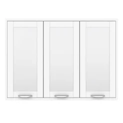 Keswick White 900mm Traditional Wall Hung 3 Door Mirror Cabinet 9 Keswick White 900mm Traditional Wall Hung 3 Door Mirror Cabinet -Duravit Bathroom Shop keswht3dm d3