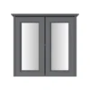 Heritage Caversham Double Door Mirror Wall Cabinet - Graphite -Duravit Bathroom Shop kgrdmwu