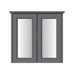 Heritage Caversham Double Door Mirror Wall Cabinet - Graphite