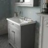Old London 600mm 2-Door Cabinet & Basin - Storm Grey 2 Old London 600mm 2-Door Cabinet & Basin - Storm Grey -Duravit Bathroom Shop lof233 d1