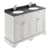 Old London 1200mm Cabinet & Double Bowl Black Marble Top - Timeless Sand -Duravit Bathroom Shop lof463 l1