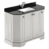 Old London Timeless Sand Art Deco 1000mm Angled Cabinet With Black Marble Basin Top -Duravit Bathroom Shop lof482 l