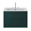 Heritage Lynton Classic Green 800mm Wall Hung Vanity Unit -Duravit Bathroom Shop lycg80wh3th l