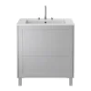 Heritage Lynton Dove Grey 800mm Freestanding Vanity Unit -Duravit Bathroom Shop lydg80fs3th l