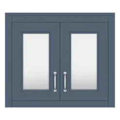 Chatsworth 690mm Blue 2-Door Mirror Cabinet -Duravit Bathroom Shop mcabblu n d1