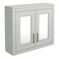 Chatsworth 690mm Grey 2-Door Mirror Cabinet -Duravit Bathroom Shop mcabgryd2