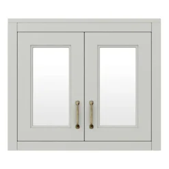 Chatsworth 690mm Grey 2-Door Mirror Cabinet -Duravit Bathroom Shop mcabgrynd2