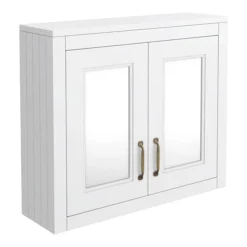 Chatsworth 690mm White 2-Door Mirror Cabinet -Duravit Bathroom Shop mcabwht d2