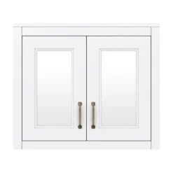 Chatsworth 690mm White 2-Door Mirror Cabinet -Duravit Bathroom Shop mcabwht d4