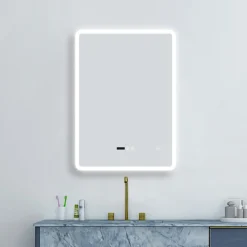 Toreno 700 X 500mm Portrait LED Illuminated Bluetooth Mirror Incl. Touch Sensor -Duravit Bathroom Shop mir011 d1n