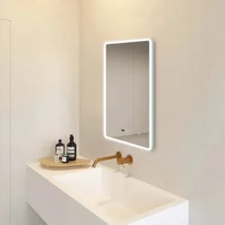 Toreno 700 X 500mm Portrait LED Illuminated Bluetooth Mirror Incl. Touch Sensor -Duravit Bathroom Shop mir011 d4n