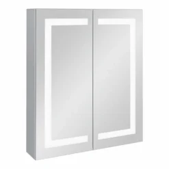 Toreno 600x700mm LED Illuminated 2-Door Mirror Cabinet Incl. Motion Sensor -Duravit Bathroom Shop mir014 nd1
