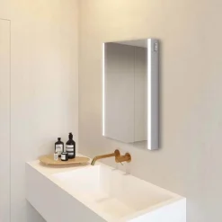Toreno 500x700mm LED Illuminated Bluetooth Mirror Cabinet With Motion Sensor, Shaving Socket & Anti-Fog -Duravit Bathroom Shop mir017 d4n