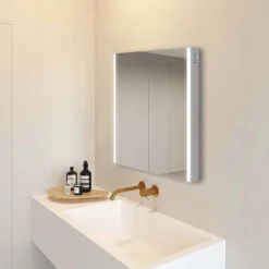 Toreno 700x650mm LED Illuminated 2-Door Bluetooth Mirror Cabinet With Motion Sensor, Shaving Socket & Anti-Fog -Duravit Bathroom Shop mir018 d4n
