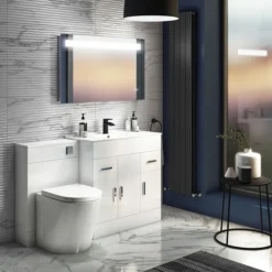 Toreno 1000 X 600mm Landscape LED Back-lit Bluetooth Mirror With Touch Sensor -Duravit Bathroom Shop mir026 d4
