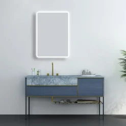 Toreno 500 X 700mm LED Illuminated 2-Door Mirror Cabinet With Motion Sensor, Shaving Socket & Anti-Fog -Duravit Bathroom Shop mir400 d3