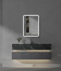 Toreno 500 X 700mm LED Illuminated 2-Door Mirror Cabinet With Motion Sensor, Shaving Socket & Anti-Fog -Duravit Bathroom Shop mir400 d4
